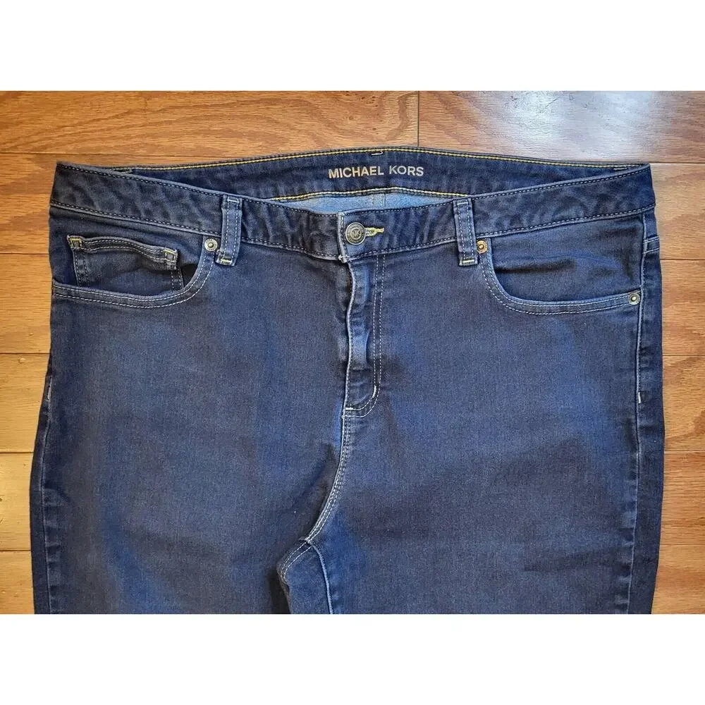 Michael Kors Women’s Size 14 Izzy Skinny Jeans Blue Denim Stretch Mid Rise Class